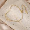 Cazador Tulip Flower Bracelet for Women Kpop Stainless Steel Double Layers Beads Chain Bracelets Jewelry Birthday Gift New