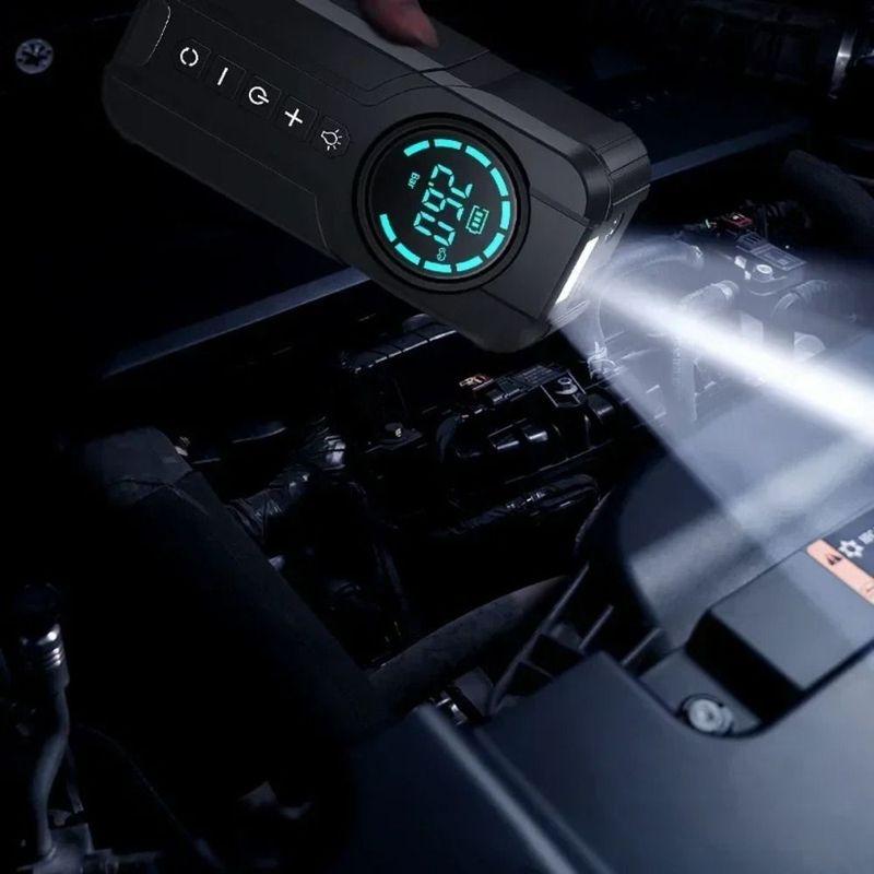 Durable 4 in 1 Car Jump Starter Air Pump Power Bank Lighting 1000A Tire Inflator Quick Portable Air Compressor Motorcycle