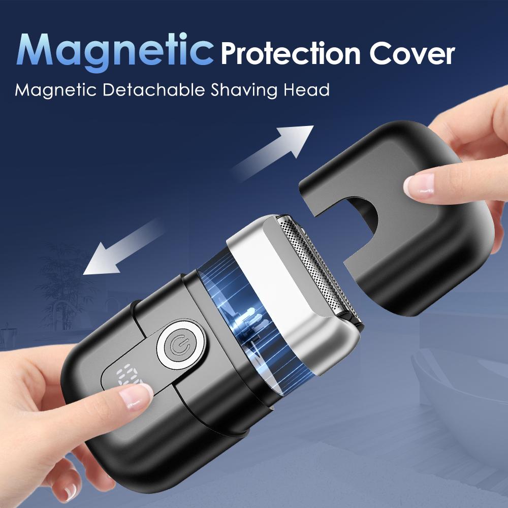 Electric Razor for Men 3 Blades Floating Head Foil Shaver IPX65 Waterproof Wet Dry Beard Trimmer Portable Mini Electric Shaver