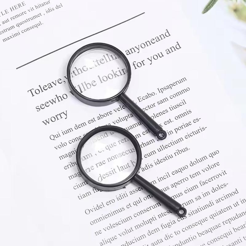 10-20PCS/Pack Black Mini Magnifying Glasses Handheld Reading Magnifiers Lightweight Portable Observation Tools Class Rewards ZYF