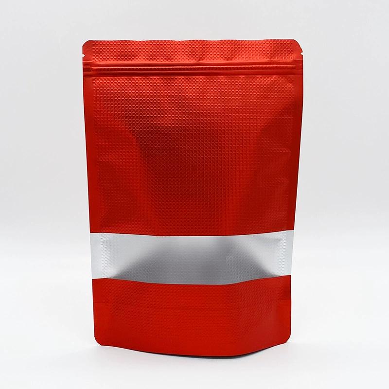 Colorful Embossed Window Standing Aluminum Foil Bag, High-end Moisture-proof and Light Avoiding Sealed Bag, Standing Visible Window Snack Packaging
