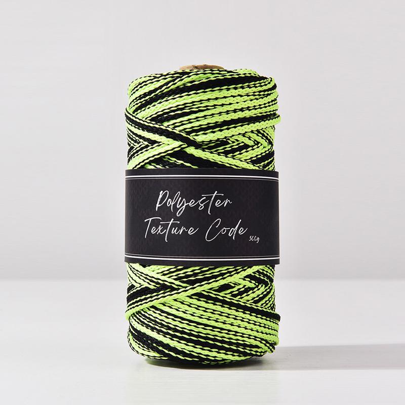 5MM Double Color Mixed 5MM Polyester Braid Cord,Hand Woven Bag Carpet Knitted Yarn,Horse Drawn Rope Bracelet Thread,70Yards