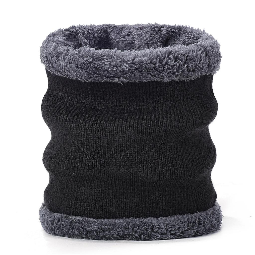 Unisex Winter Warm Knit Neck Warmer Fleece Lined Outdoor Scarf