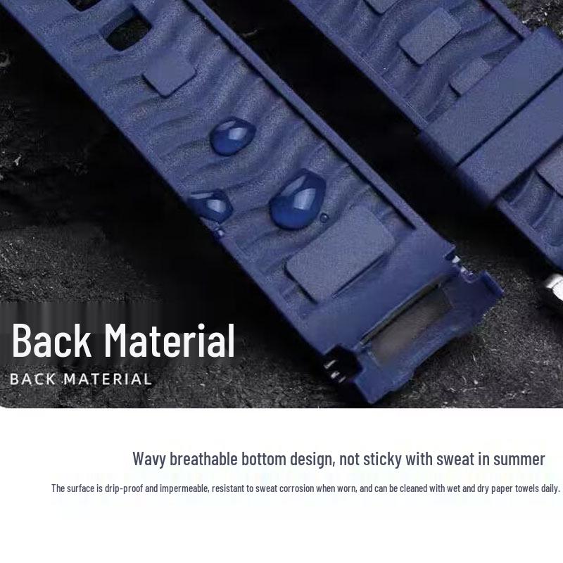 Omega Seamaster 300 Men's FKM Rubber Strap for De Ville Speedmaster Universe Watches