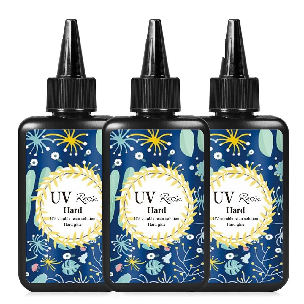 UV Resin Clear, Hard, Upgraded Crystal Clear Epoxy Resin Up Premixed UV Cure Resin For Craft Jewelry Making Resin Craft Casting