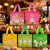 1/5Pcs Easter Tote Bags Colorful Handheld Gift Bunny Egg Bag Non-woven Home Decorations Supplies Packaging Shopping Bag