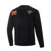 Li Ning Wow Wade Series Devil Fish Fleece Warm Loose Skin-Friendly Soft Comfortable Letter Print Crewneck Sweatshirt Men Sweatshirt Black AWDV889-1
