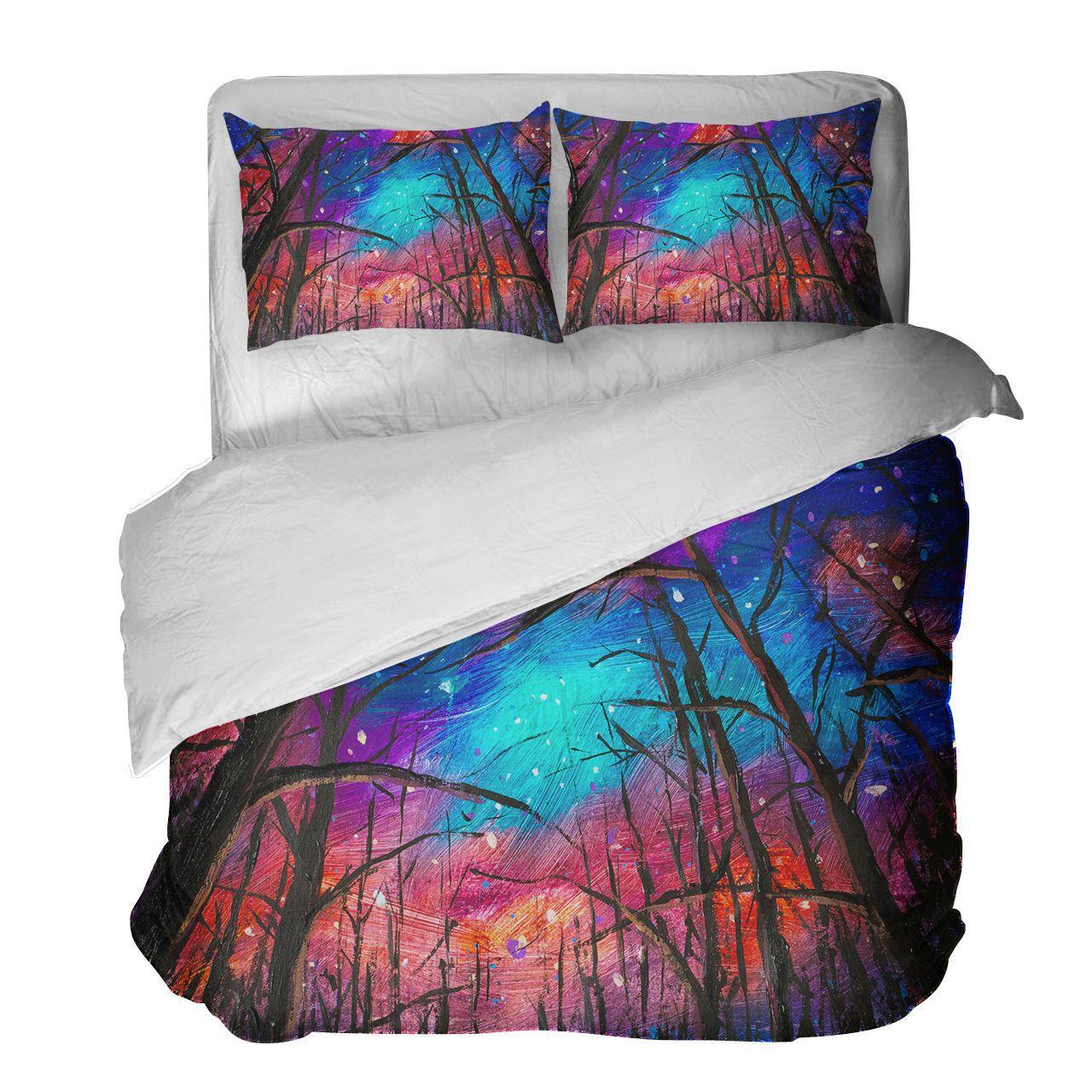 

3D Digital Printing Three-Piece Set, Famous Painting Quilt Cover, Bed Sheet Two-Piece Set cover 135 * 200 * 1 and 50 * 75 * 1