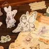 Yuxian Flowing Years Retro Sticker Pack: 30 Sheets, 4 Styles for Journals & Collages.
