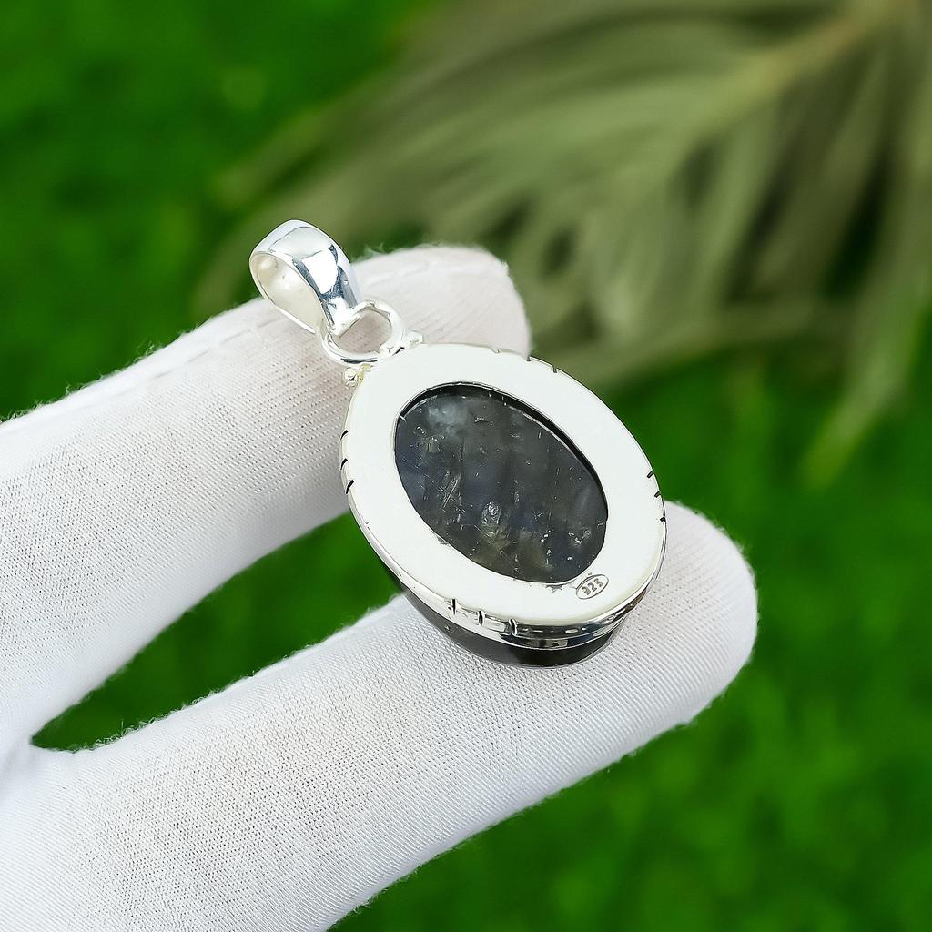 925 Sterling Silver Labradorite Gemstone Trendy Birthday Wife Pendant Jewelry