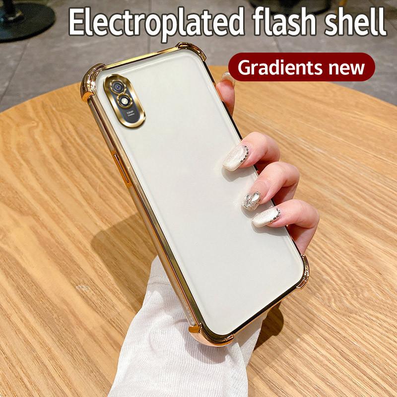 

Для Xiaomi Redmi 9A чехол противоударный гальванизированный TPU чехол для телефона для Redmi9A чехол крышка For Xiaomi Redmi 9A золотой