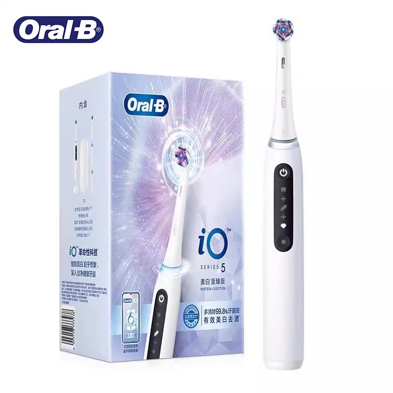 Oral-B iO5 Professional Whitening Electric Toothbrush for Adult 5 Modes 1 Handle 4 Brush Heads 1Travel case
