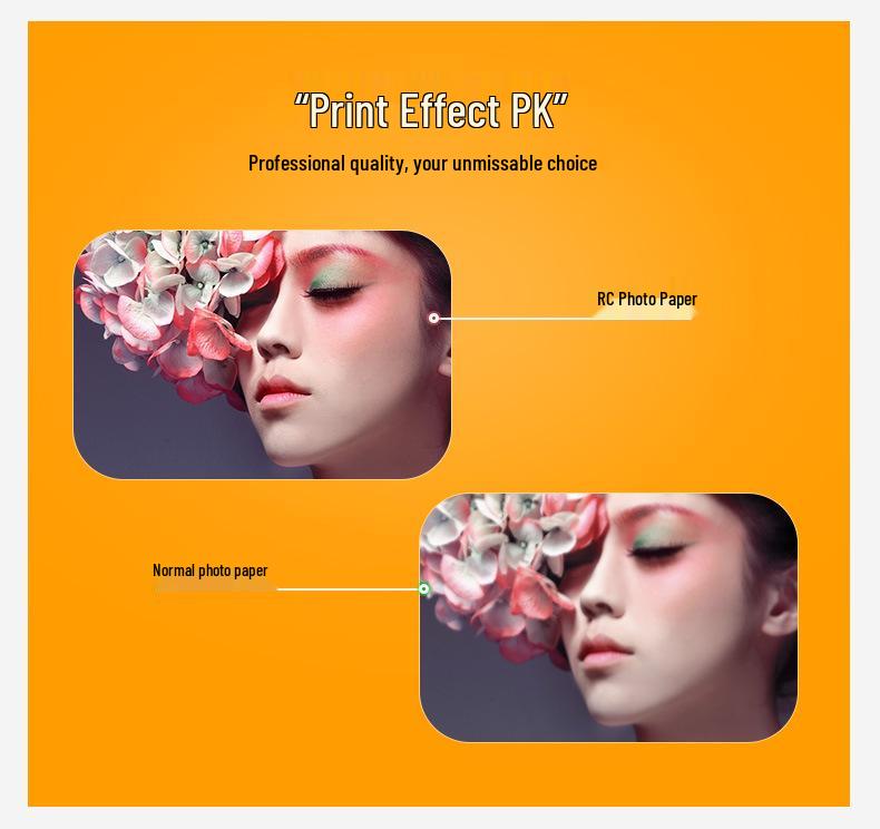 Glossy RC Self-Adhesive Photo Paper: 5", 6", A4, 260g, Fine Velvet, Waterproof, Ideal for Large Headshots and Stickers.