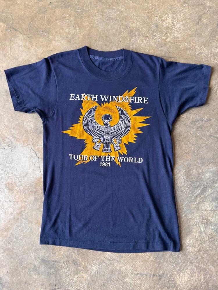

Vintage Earth Wind & Fire 1981 Tour T-shirt Short Sleeve BO312 Unisex T-Shirt XXXXL