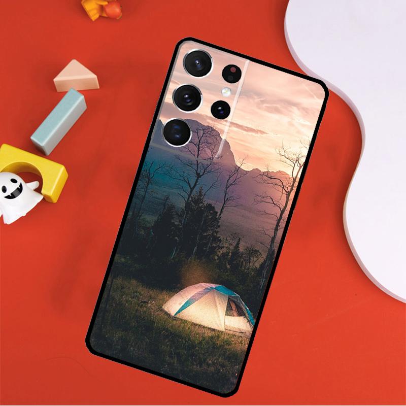 Camping Nature Phone Case For Samsung Galaxy S25 Ultra S24 Ultra S9 S10 S20 S21 S22 S23 Plus S24 FE Cover