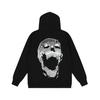 Wholesale 2021 European and American Trendy Brand REVENGE Skull Print Loose Fleece Hooded Sweater Hoodie Men's and Women's Models