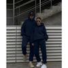 Autumn and Winter Couples Plus Velvet Fashion Hooded Sweater Suit Is Now Casual Loose Long-sleeved