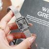 Fashionable simple versatile square dial alloy women's quartz watch, suitable for daily wear, Christmas gifts