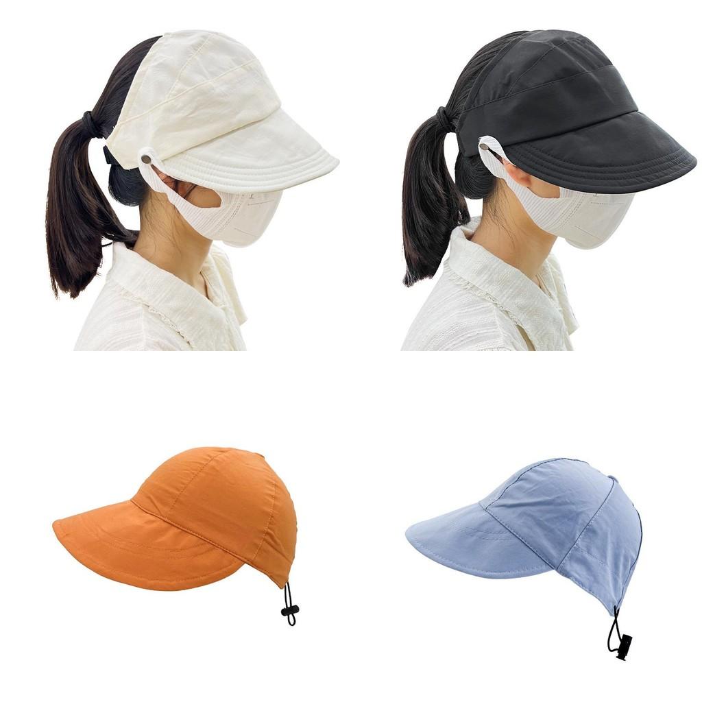 Sun Solid Color Protection Hat Uv Protection Fisherman Hats Wide Outdoor Brim