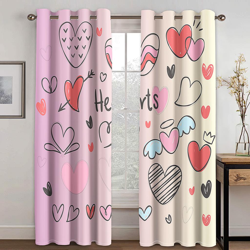 Kinder Malerei 3D Vorhänge Sonne Regenbogen Mond Insekten 2 Paneele Wohnzimmer Schlafzimmer Küche Balkon Fensterdekoration Vorhänge