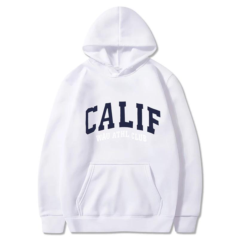 Men And Women Winter Sweatshirt CALIF Print Hooded Pullovers Korean Fashion Loose Casual Hoodies Fleece Pullover Women Clothing