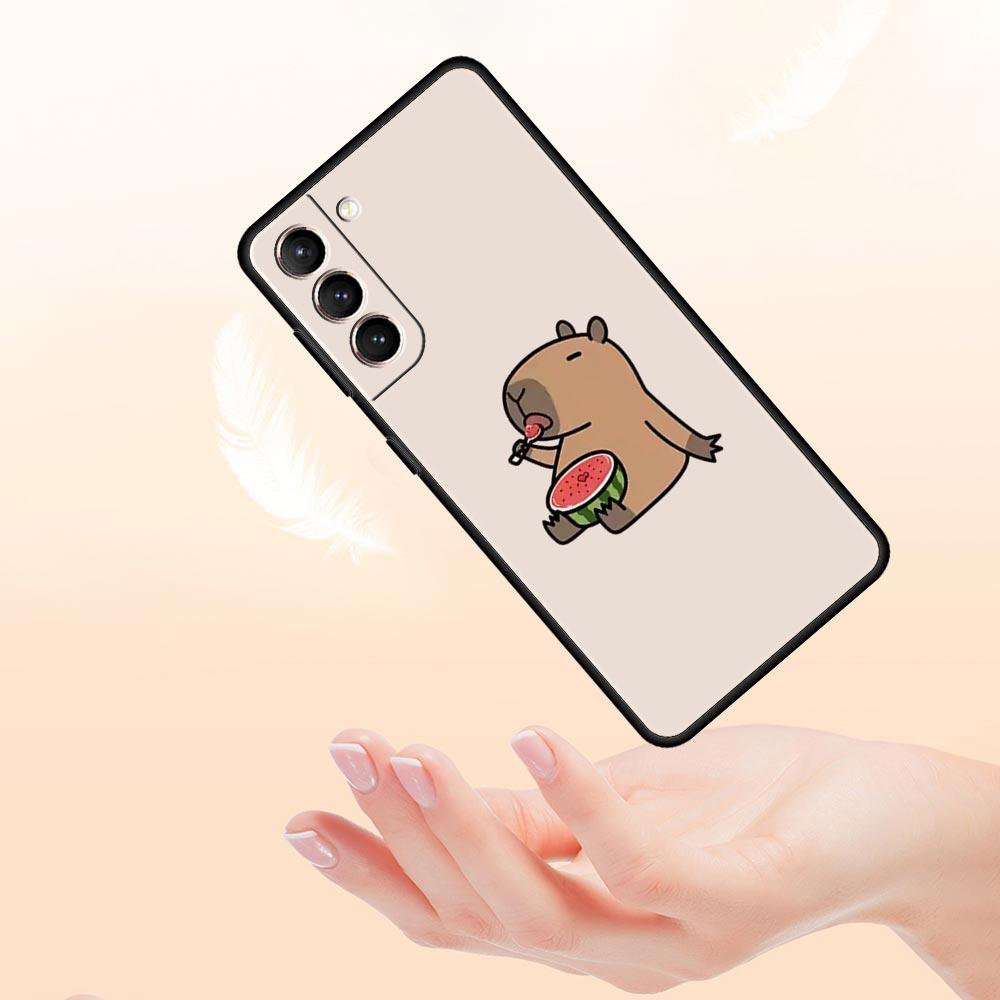 Süße Capybara Handyhülle für Samsung Galaxy S24 S23 S22 Ultra S20 S21 FE 5G S10 S9 Plus S10E S8 S7 Edge Weiche Silikonhülle