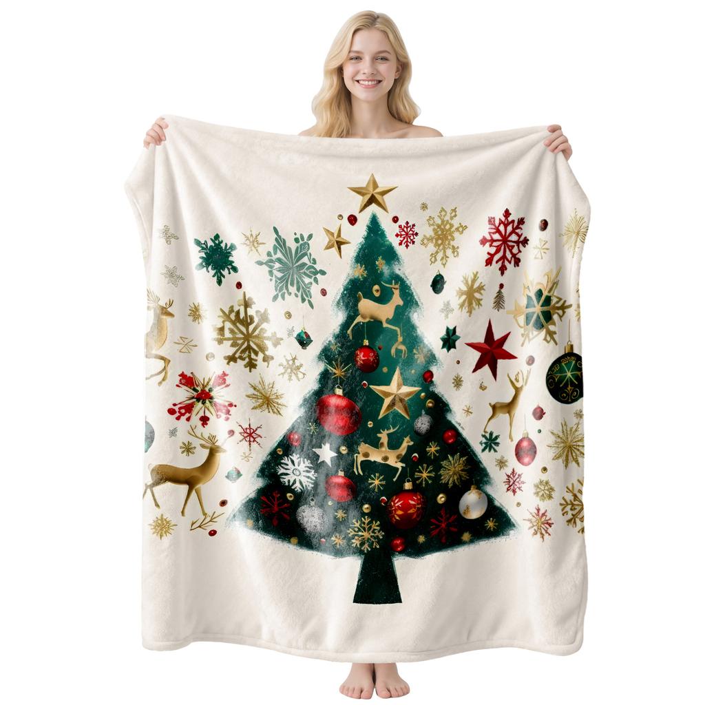 2026 Christmas flannel blanket is universal for all seasons