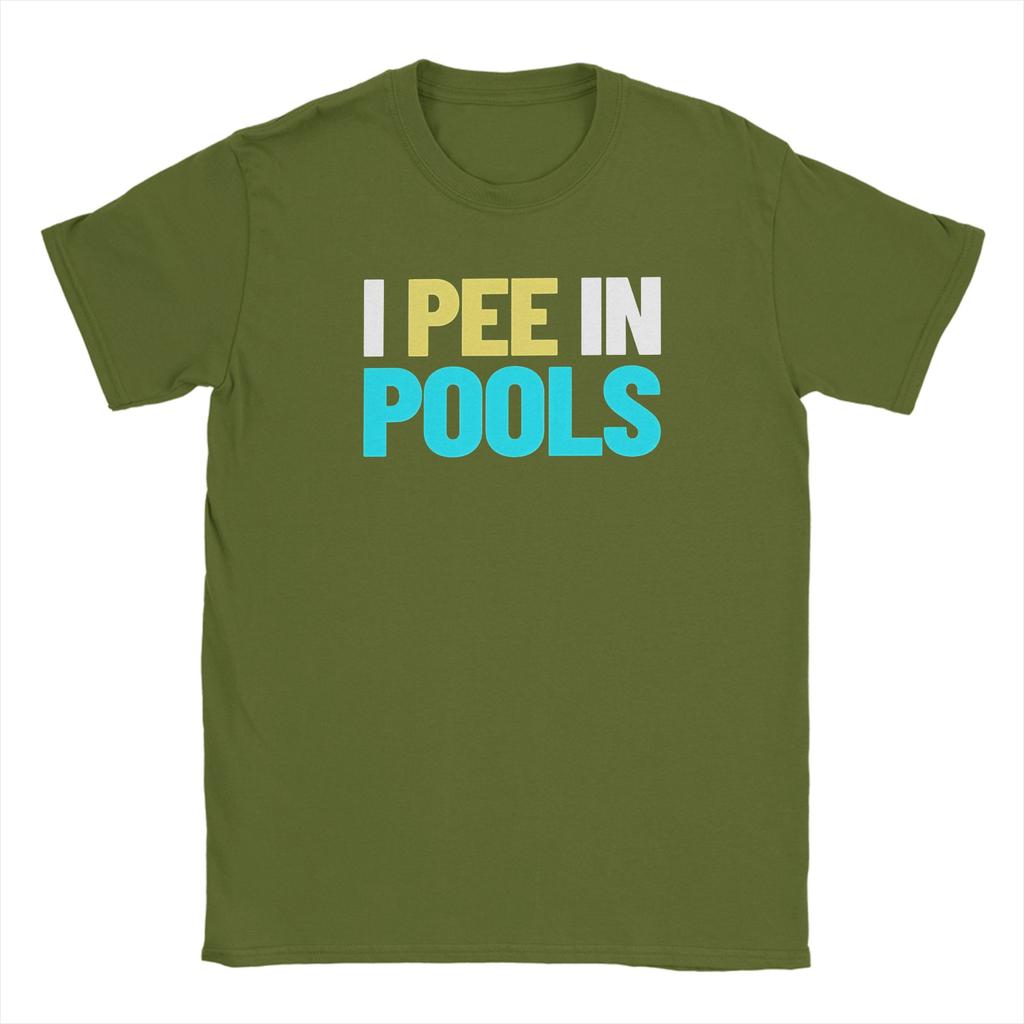 Unisexs Funny I Pee In Pools T Shirts Cotton Clothes Funny Short Sleeve Crewneck Tee Shirt New Arrival TShirt