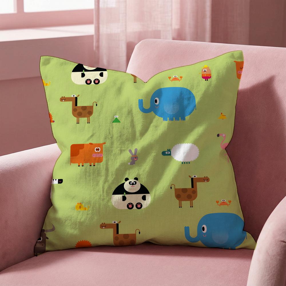 

Cartoon H-Hey Duggees Cute Cushion Cover Multi-Scene Pillow Cover for Home & Car - Reversible, Soft & Durable for Daily Use 30cmx30cm