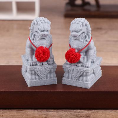 1 Paar Simulierte Stein Löwenstatue Puppenhaus Löwe Hof Ornament Mikro Szene Ornamente Mikro Szene Bau Requisiten