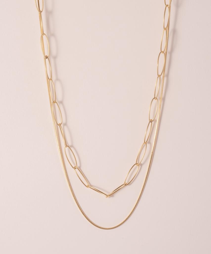 Novice Tokyo Simple Chain Necklace 2 Set / Gold