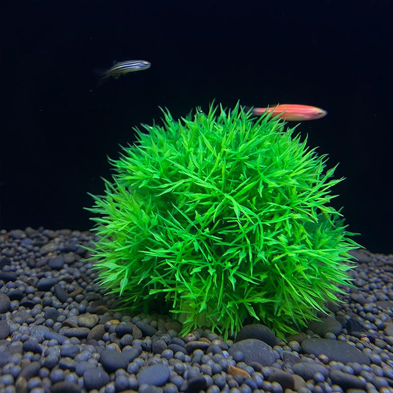 Aquarium Decorative Artificial Aquarium Grass Ball Durable Faux Water Plant for Fish Tank Decor Fade-Resistant ZSP112