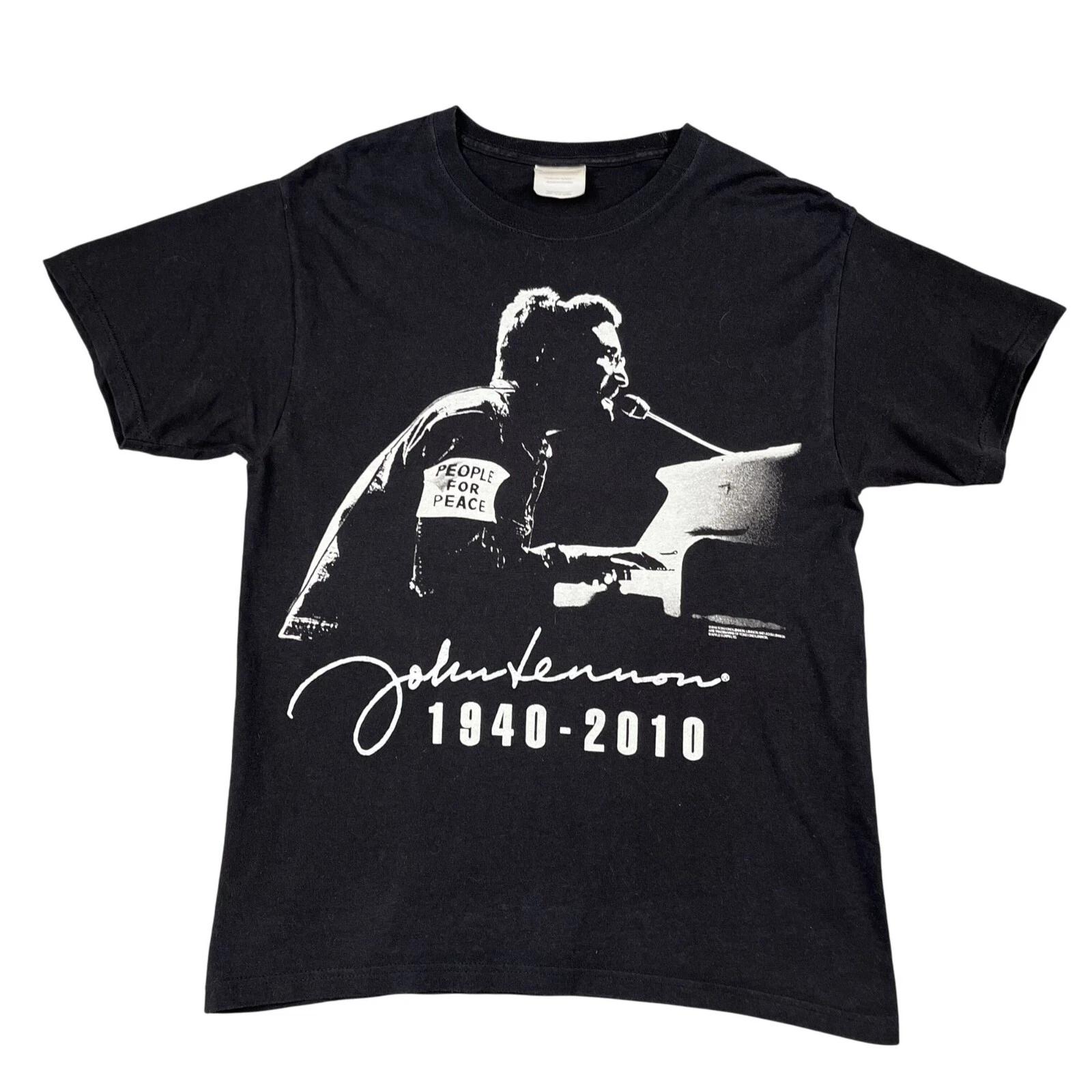 

John Lennon 1940-2010 Power for the People Black T-Shirt Sz Medium 2XL