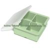 Silicone Ice Cube Tray with Lid: 4-Grid Frozen Soup & Food Storage Box