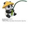 Cartoon Panda Fishing Figurine Sitting Panda Resin Statue Sculpture Outdoor Yard Fishpond Aquarium Fish