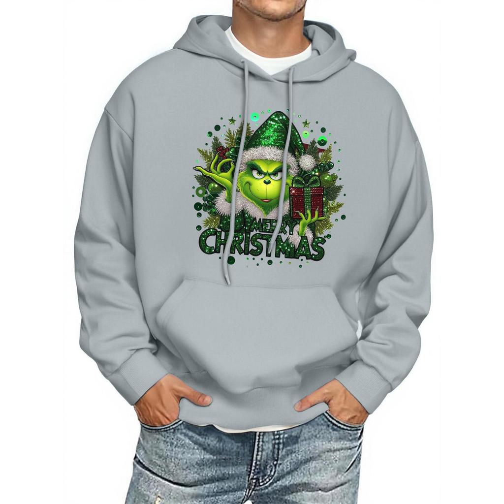 Herre Print Hettegenser Langermet Casual Pullover Hettegenser Hettegenser