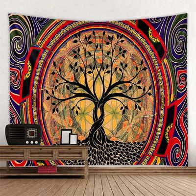Tree Of Life Tapestry Kawaii Bedroom Decoration Mandala Home Wall Decoration Blankets Aesthetics Living Room Hanging Cloth