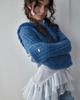 Cardigan à capuche court INSEOWL - Bleu