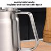 Premium Nonrust Steel Cooking Oil Strainer With Removable Filter Basket Large 1.5/2L Capacity Kitchen Tool
