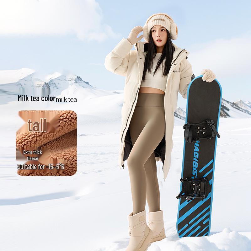 Enhanced Women's Autumn/Winter Long & Short Shark Yoga Pants, Plus Size, Outdoor-Ready.