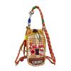 Lightweight Drawstring Crossbody Bag Cartoon Thermal Mugs Carrier Bag Nylon Shoulder Bag  Walking