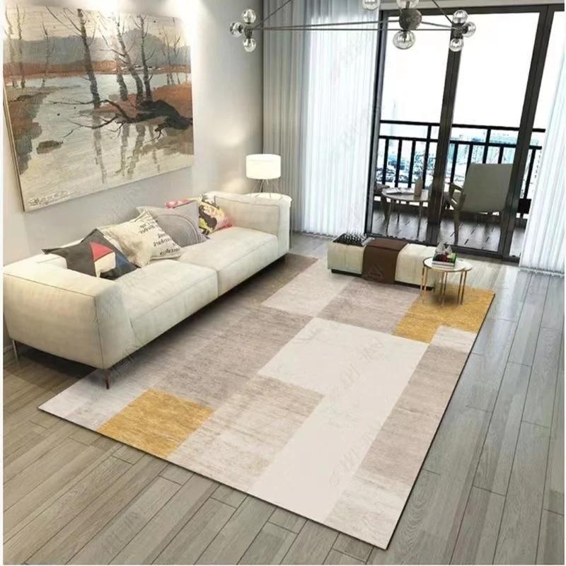 Modern Minimalist Carpets for Living Room Japanese-style Bedroom Decor Abstract Carpet Home Grey Floor Mat Study Large Area Rug