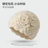 Beret women's autumn and winter handmade knitted wool hat double-layer warm and windproof retro niche stacked bag head cold hat