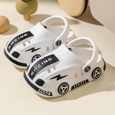 New Men's and Children's Mini Cool Slippers Summer Car Cartoon Bag Head Soft Sole Lightweight EVA Non-slip Hole Shoes