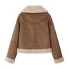 Fur integrated bionic fur winter new suede short coat women 403