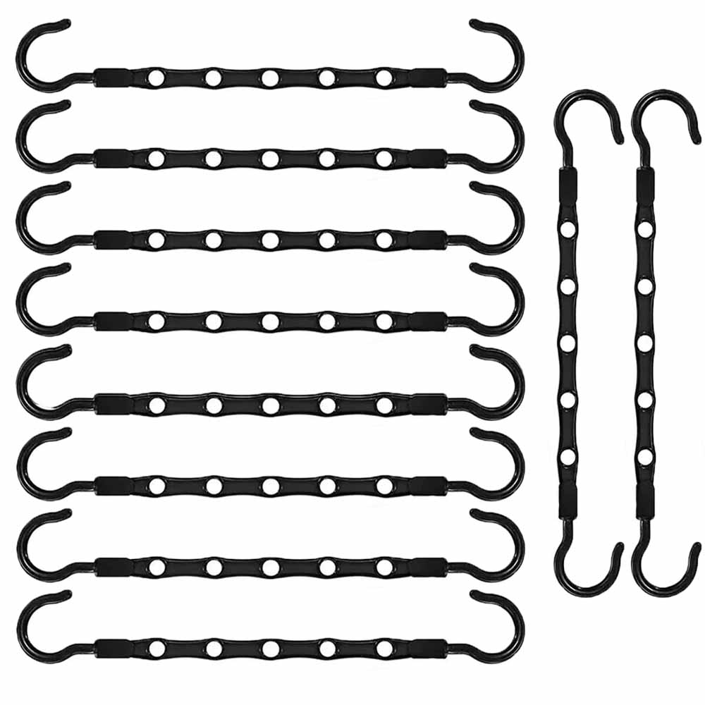 

Экономящая пространство вешалка с 5 отверстиями, вращающаяся на 360 градусов, многофункциональная складная вешалка Magic Hanger, сушилка для одежды, одежда black 10pcs