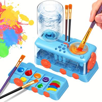 [5-in-1 Paint Brush Cleaner]Paint Brush Cleaner & Holder | Efficient Acrylic, Watercolor, and Water-Based Paint Rinse Station for Artists and Students