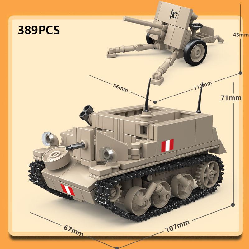 Retro Military Tank Building Blocks A13 MK.I Cruiser MK III Light Armored Vehicle Model DIY Assembly Bricks Collectible Educatio