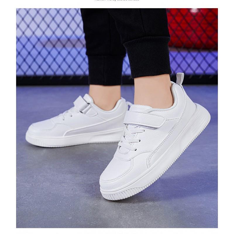 Kids Waterproof Leatherette Sneakers With Non-Slip Soft Sole Boys Girls School Outdoor Play