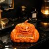 Pumpkin Sofa Sculpture Jewelry Tray Halloween Rings Holder, 3D Printed Trinket Organizers with Bats Wing Embossing Design Y5GB